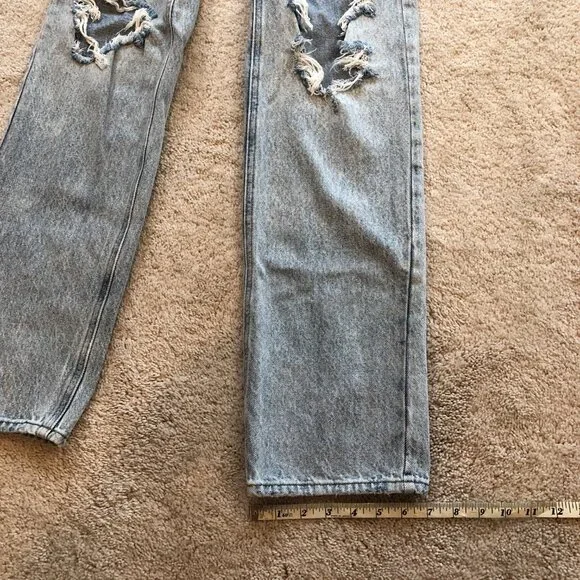 PacSun Women's Light Indigo Ripped '90s Boyfriend High Rise Jeans Size 23 - Picture 12 of 12